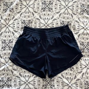 Lululemon Navy Hotty Hot Shorts High Rise 4” Size 10